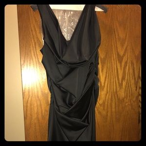 David’s Bridal cowl neck satin dress - size 12